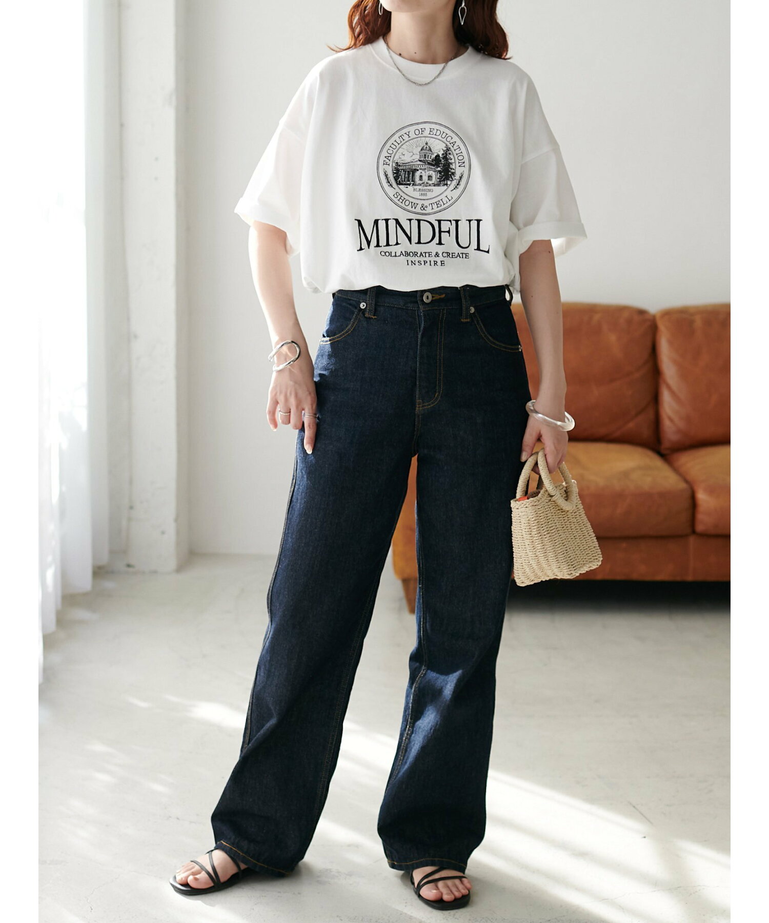 【ユニセックス】MINDFUL刺繍ロゴTシャツ
